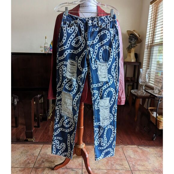 NWT Spoon Jeans distressed straight leg jeans Sz 5 - Picture 11 of 11